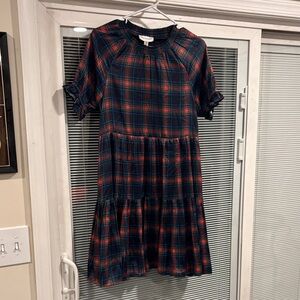 Plaid Kids Dress - Blue and Red